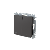 ovládač žaluziový, s krytem, řazení 1/0+1/0, IP44; Zoni, matná černá 3559T-A88940 237_obr2